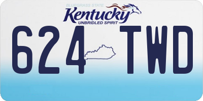 KY license plate 624TWD