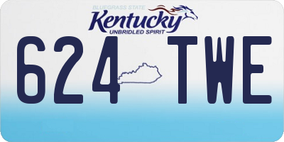 KY license plate 624TWE