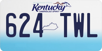 KY license plate 624TWL