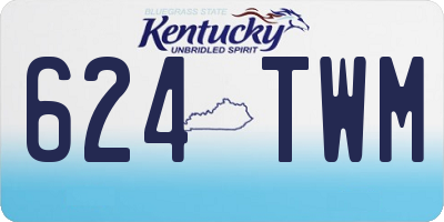 KY license plate 624TWM