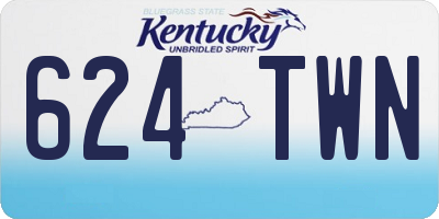 KY license plate 624TWN