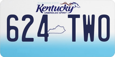 KY license plate 624TWO