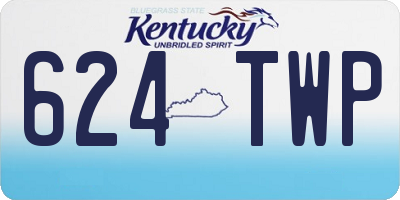 KY license plate 624TWP