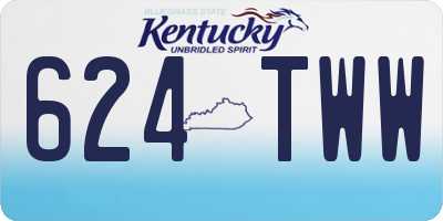 KY license plate 624TWW