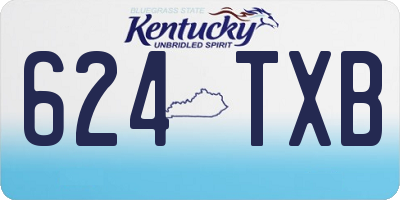 KY license plate 624TXB
