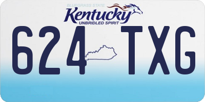 KY license plate 624TXG