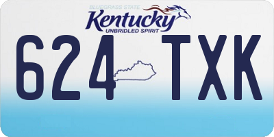 KY license plate 624TXK