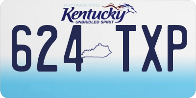 KY license plate 624TXP