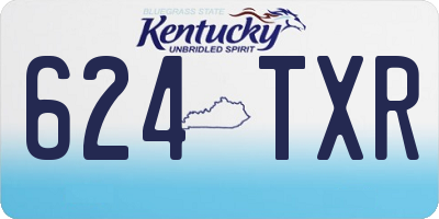 KY license plate 624TXR