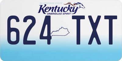 KY license plate 624TXT