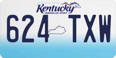 KY license plate 624TXW