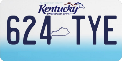 KY license plate 624TYE