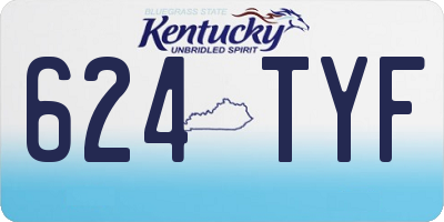 KY license plate 624TYF