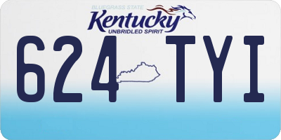 KY license plate 624TYI