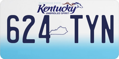 KY license plate 624TYN