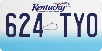 KY license plate 624TYO