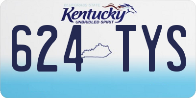 KY license plate 624TYS