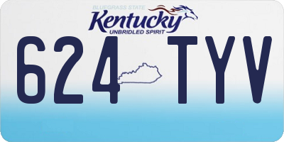 KY license plate 624TYV