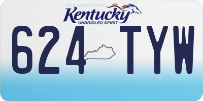 KY license plate 624TYW