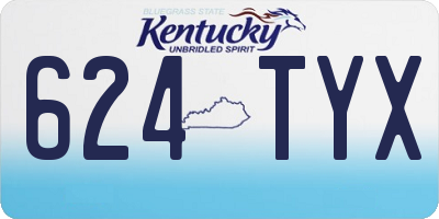 KY license plate 624TYX