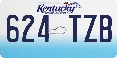 KY license plate 624TZB