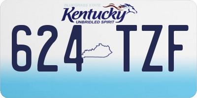 KY license plate 624TZF