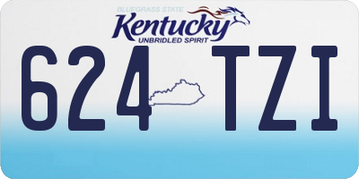 KY license plate 624TZI