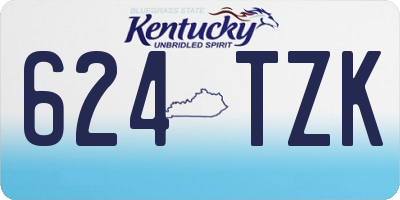 KY license plate 624TZK