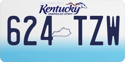 KY license plate 624TZW