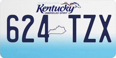 KY license plate 624TZX