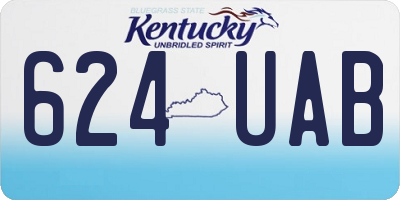 KY license plate 624UAB