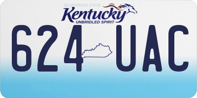 KY license plate 624UAC