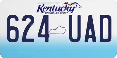 KY license plate 624UAD