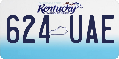KY license plate 624UAE