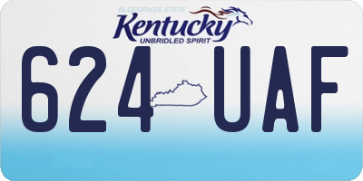 KY license plate 624UAF