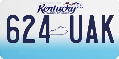 KY license plate 624UAK