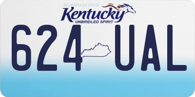 KY license plate 624UAL