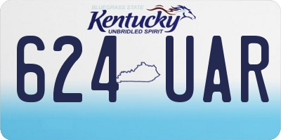 KY license plate 624UAR