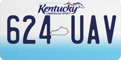 KY license plate 624UAV