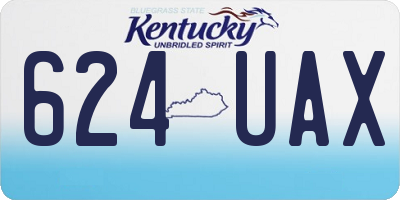 KY license plate 624UAX