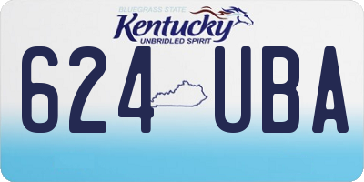 KY license plate 624UBA
