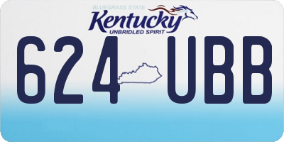 KY license plate 624UBB