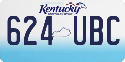 KY license plate 624UBC