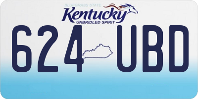 KY license plate 624UBD