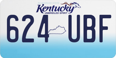KY license plate 624UBF