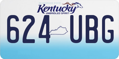 KY license plate 624UBG