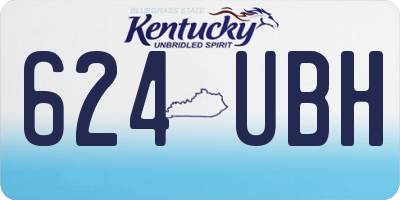KY license plate 624UBH
