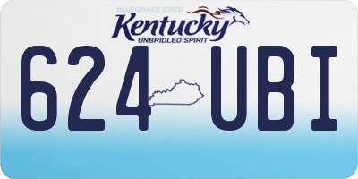 KY license plate 624UBI