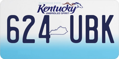 KY license plate 624UBK