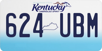 KY license plate 624UBM
